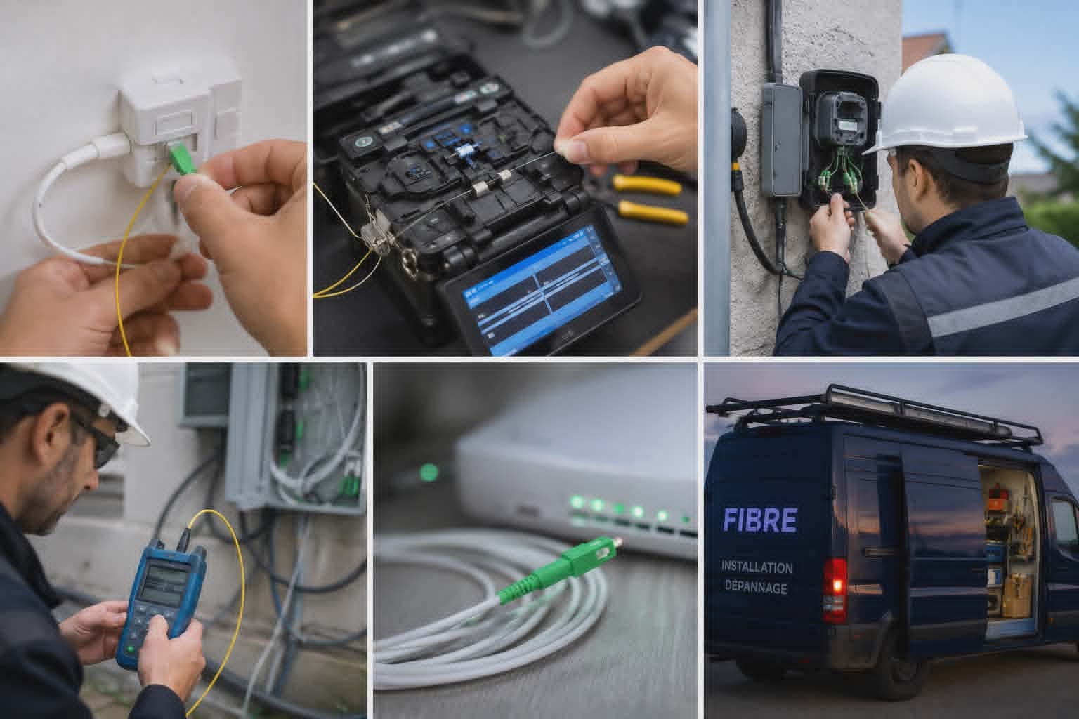 Raccordement fibre & baie de brassage